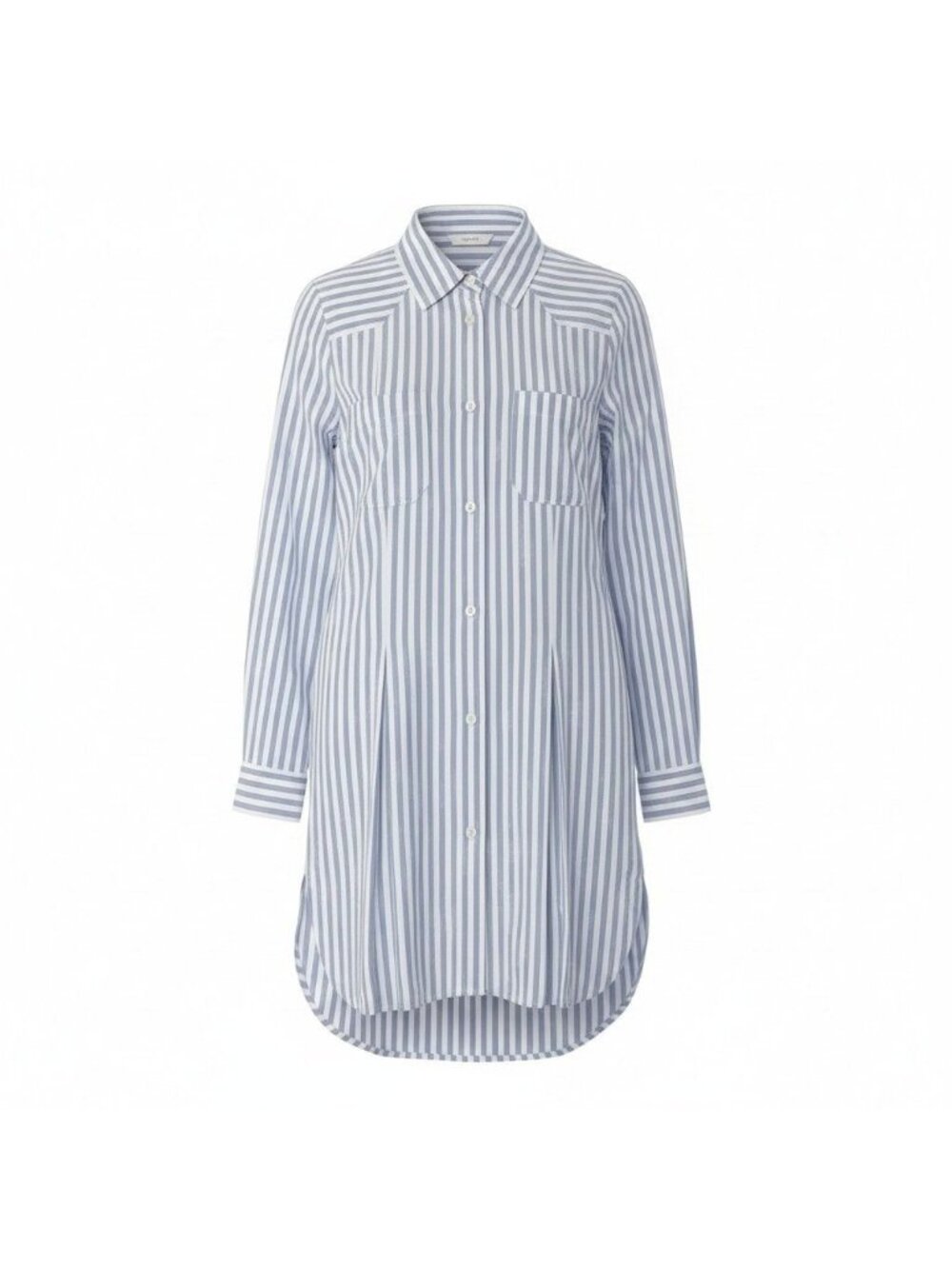 Chanel Sports CC Logo Jacquard Shirt Dress Blue White